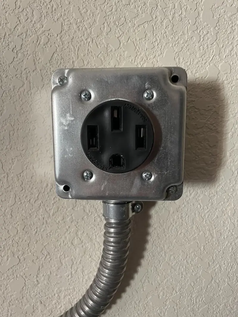 NEMA 14-50 outlet installed for Electrical Panel Upgrade in Lodi